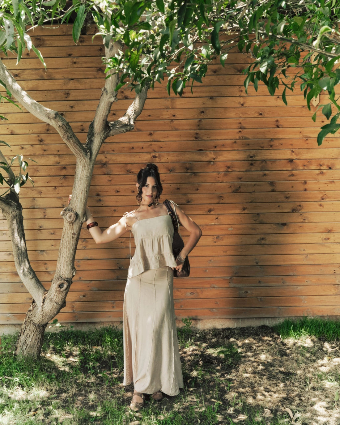 Pleated Maxi Skirt