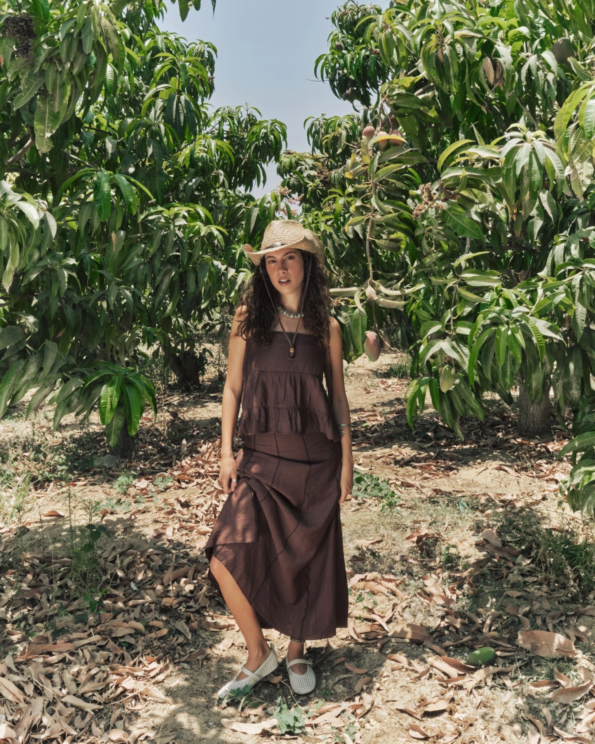 Pleated Maxi Skirt