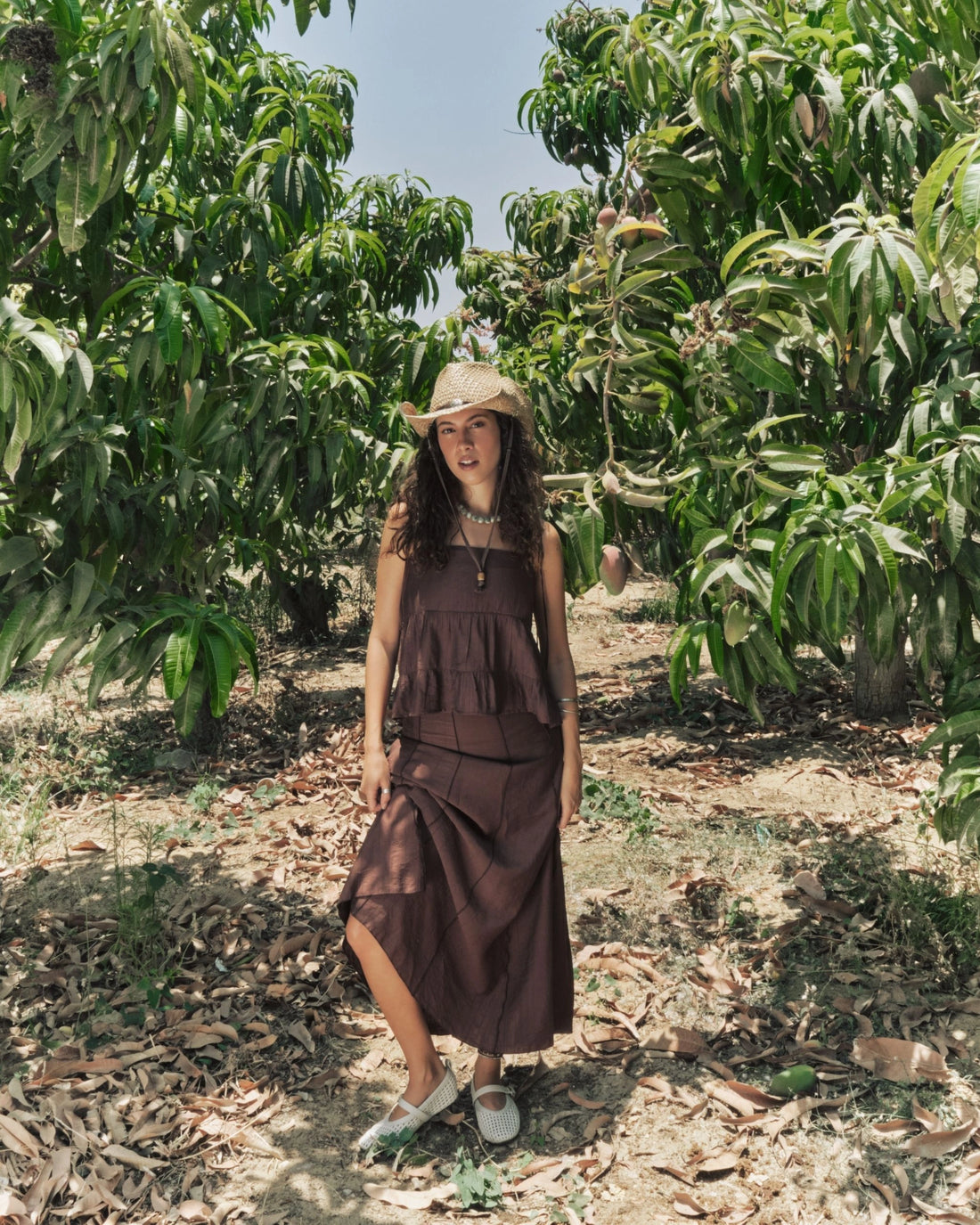Pleated Maxi Skirt