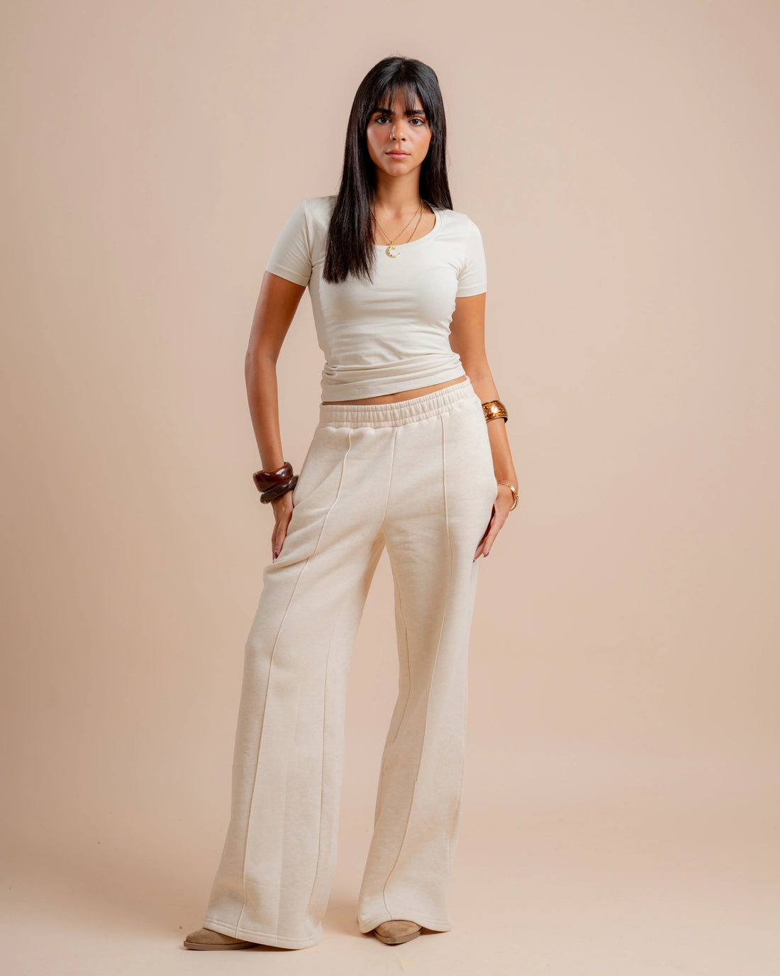 JEN EG WIDE LEG PANTS PINTUCKS WOMAN