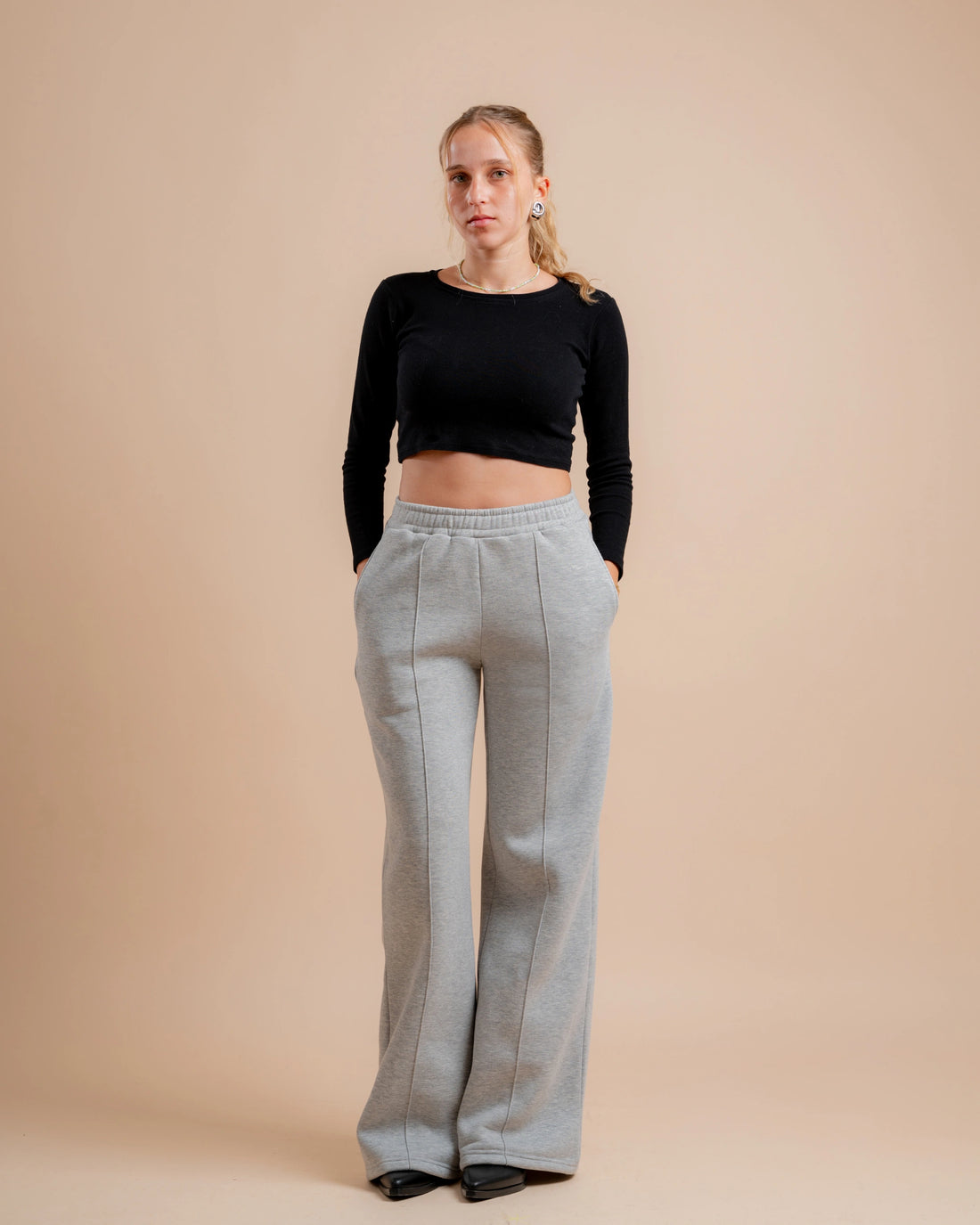 JEN EG WIDE LEG PANTS PINTUCKS WOMAN