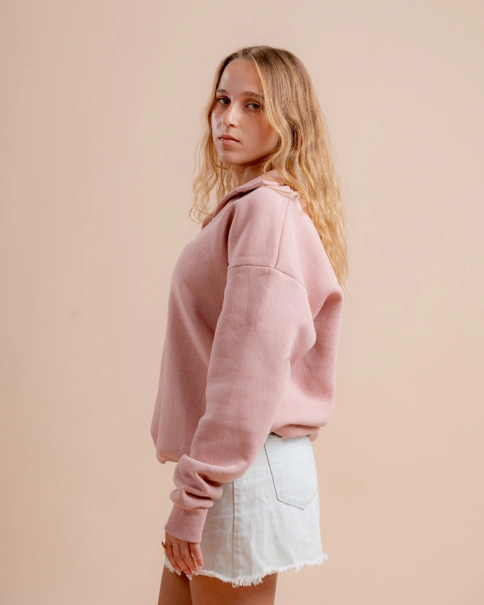 JEN EG SWEATSHIRT COLLAR TOP WINTER COLLECTION