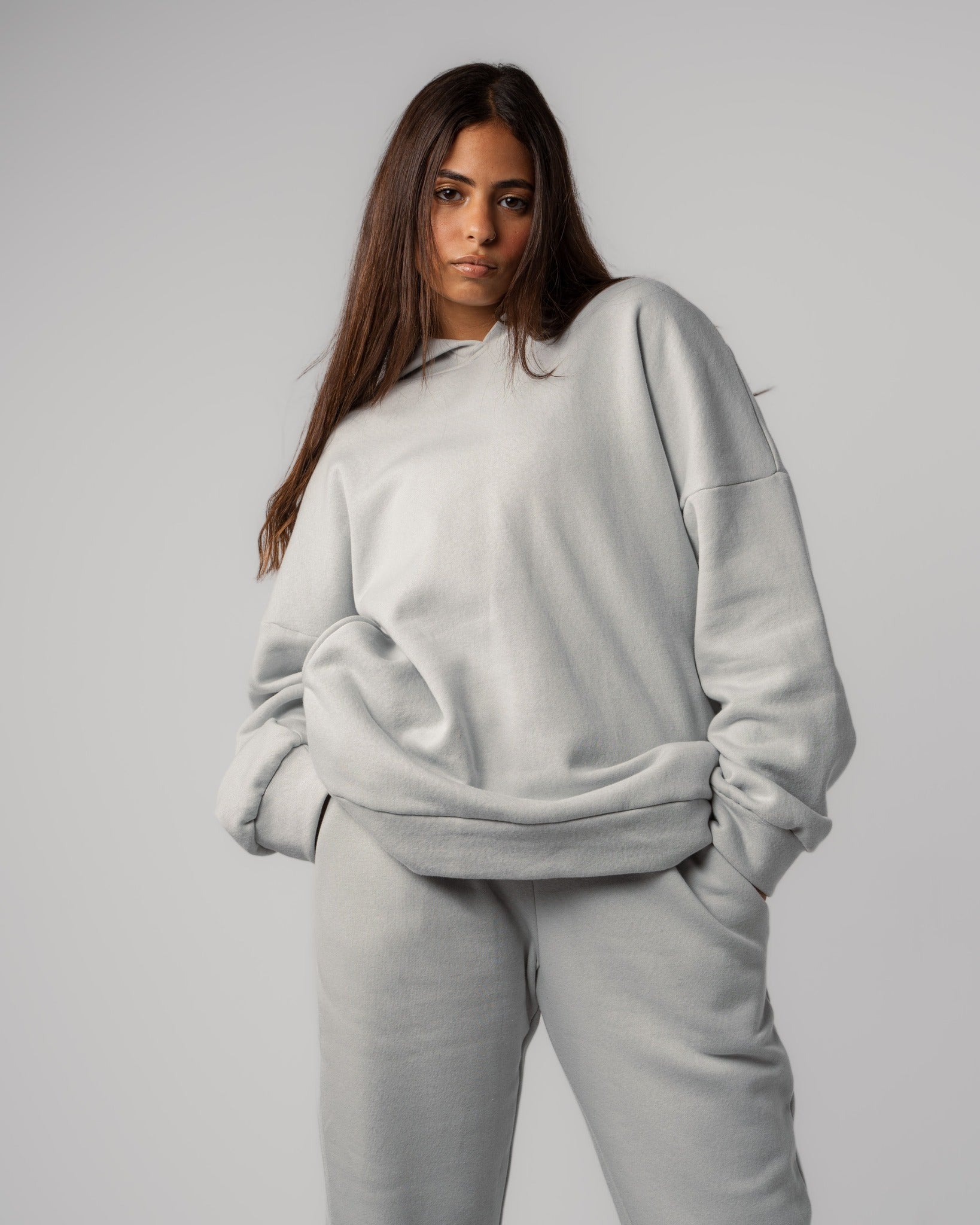 Oversized Hoodie Gray frontview