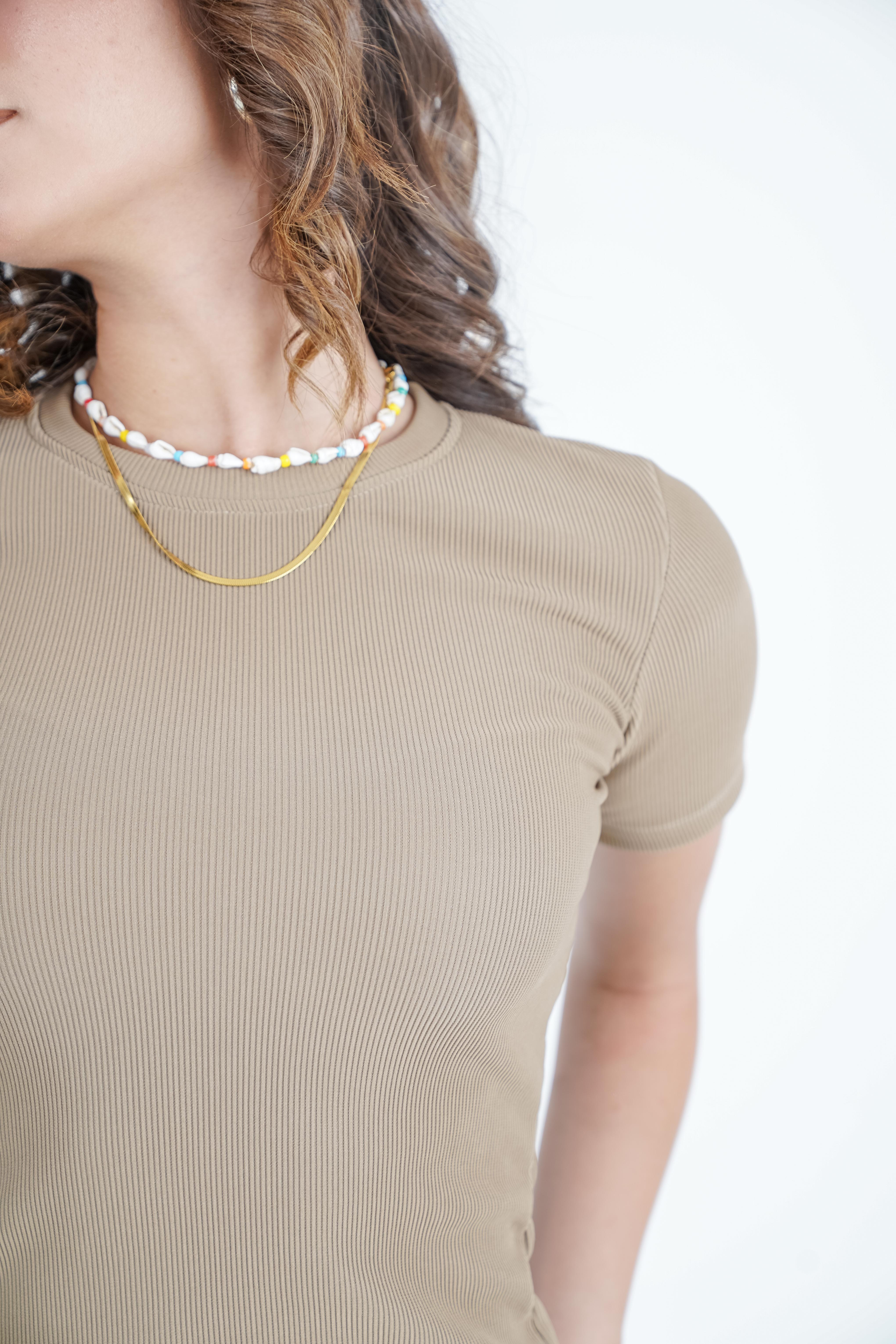 Half-Sleeve Basic Top