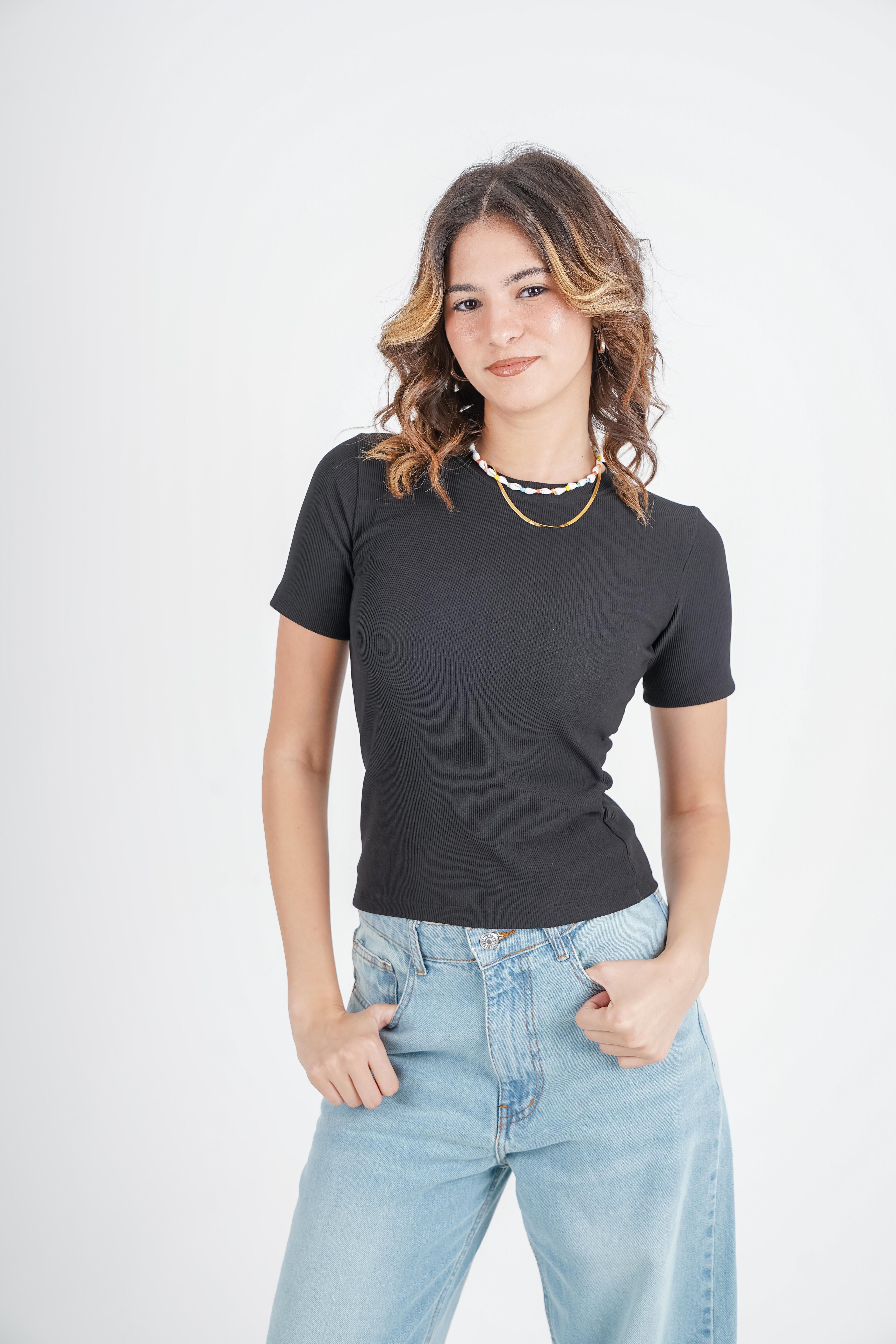 Half-Sleeve Basic Top
