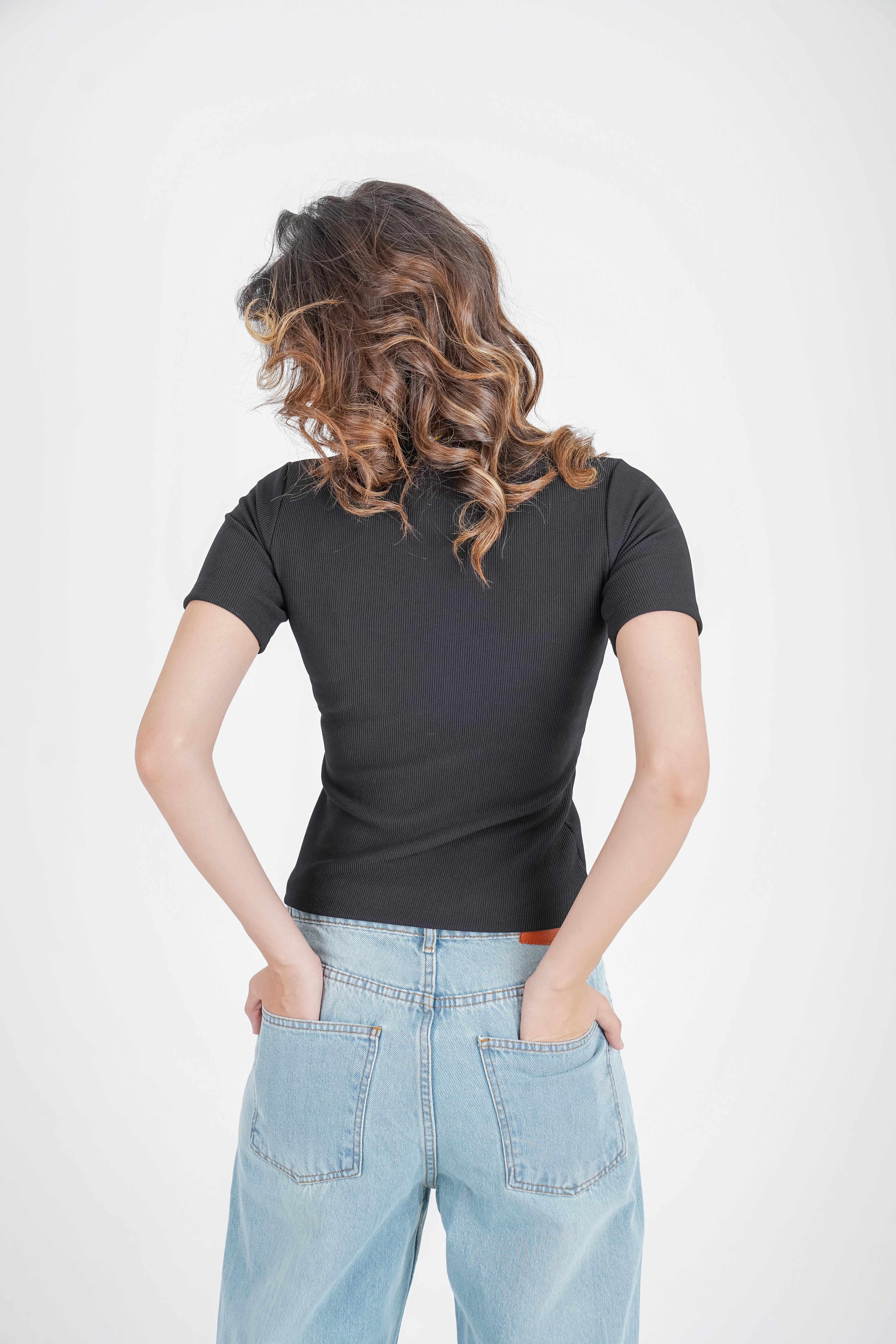 Half-Sleeve Basic Top