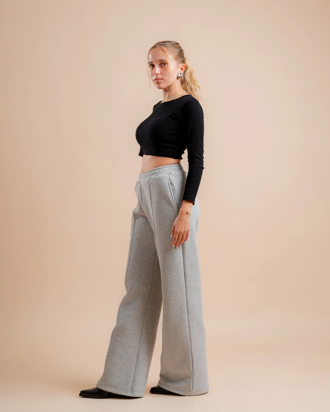 JEN EG WIDE LEG PANTS PINTUCKS WOMAN